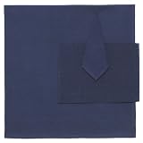 Durable Hand Woven 100% Cotton Solid Navy Blue Tablecloth 60x60 Inches