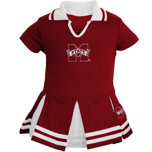 Mississippi State Bulldogs Maroon Infant One Piece Cheerleader Dress