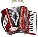 Musical Instruments : DEL SOL PIANO ACCORDION 48 BASS 26 KEYS 3 SWITCH WHITE