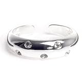 Sterling Silver Five White CZ Band Toe Ring