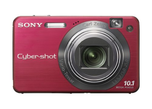 Sony Cybershot DSCW-170R Digitalkamera (10 Megapixel, 5-fach opt. Zoom, 6,9 cm (2,7 Zoll) Display) rot
