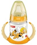 Produkt-Bild: NUK 10215127 Biene Maja First Choice Trinklern-Flasche aus PP 150 ml gelb, mit Soft-Trinkt&uuml;lle aus Silikon ab 6 Monate, auslaufsicher, BPA frei