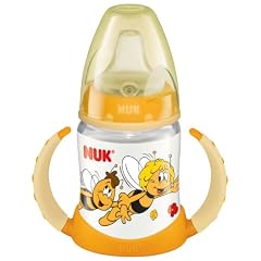 NUK 10215127 Biene Maja First Choice Trinklern-Flasche aus PP 150 ml gelb, mit Soft-Trinkt�lle aus Silikon ab 6 Monate, auslaufsicher, BPA frei