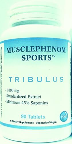 #1 Tribulus Terrestris 1000mg 45% - 3 month supply - Test booster, strength, libido, and Energy 30 - Day Money Back Guarantee! Order Risk Free! 90 tablets Vegetarian/Vegan By - Musclephenom Sports