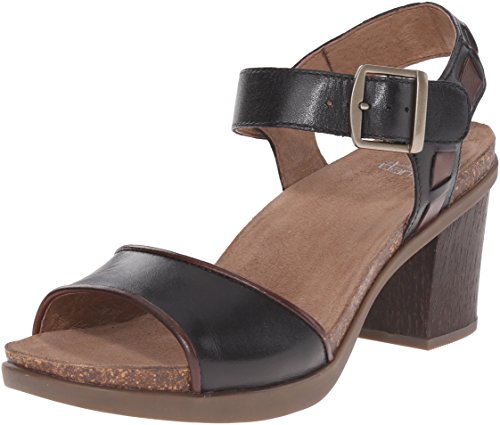 Dansko Women's Debby Dress Sandal, Black Full Grain, 38 EU/7.5-8 M US