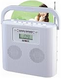Duronic RCD025W Portable White CD Player with AM/FM Radio - Connect & play from MP3 Player/Ipod/Iphone