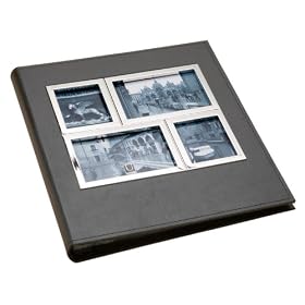 Umbra - Album Photo - 260 Photos - Th�me Horizon Metal et Faux Cuir - 4"x6" - Chrome et Noir (Import Grande Bretagne)