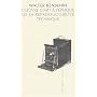 L'Oeuvre d'art à l'époque de sa reproductibilté technique