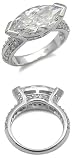 Zeta-Jones replica LOVE 2.50 cts. Antique Inspired Ring