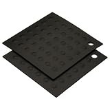 MIU Silicone Potholders, Black (Set of 2)