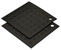 MIU Silicone Potholders, Black (Set of 2)