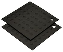 MIU Silicone Potholders, Black (Set of 2)