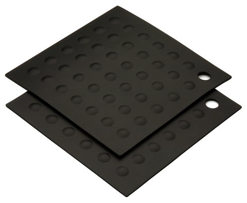 MIU Silicone Potholders, Black (Set of 2)