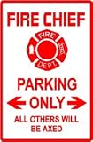 FIRE CHIEF PARKING sign * st safety official