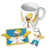 The Simpsons - Merchandise - Coffee Mug Set (Mug, Coaster & Keychain) (Homer: Greatest Dad)