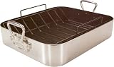 Oneida 62532 Nonstick Roasting Pan with Rack 17x14x3-in.