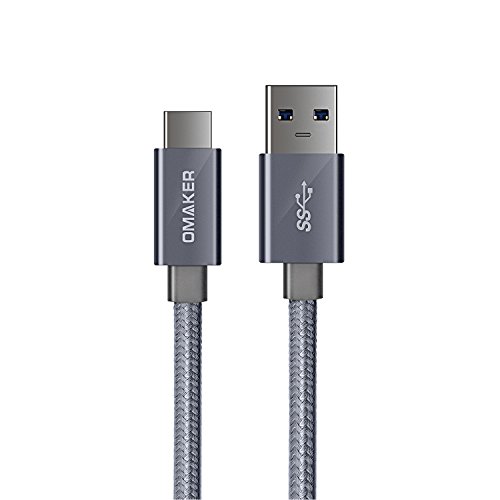 Omaker USB type-c 充電ケーブル 2m　急速充電とデータ伝送可能なusb-c ケーブル MacBook / Nexus 5X / ChromeBook Pixel / Nokia N1 TabletなどType-C機器に対応（ブラック）