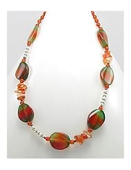 Agate Necklace In Brass