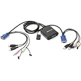 IOGEAR 2 Port USB Cable KVM Switch with Audio and Mic (GCS72U)