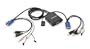 IOGear 2 Port USB Cable KVM Switch with Audio and Mic GCS72U (Black)