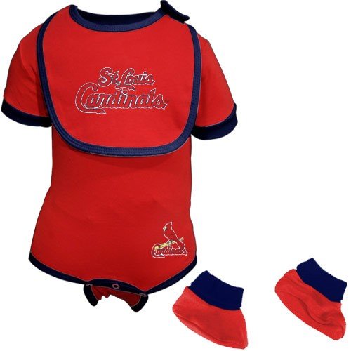 St Louis Cardinals Infant Bib & Booties Set (24 Months)
