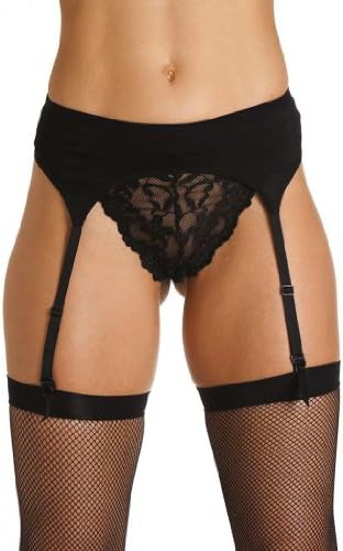 Silky 4-Strap Satin Suspender Belt