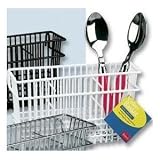 Utensil Drying Rack - 3 Compartment (White) (5.5"H x 8.5"W x 2"D)