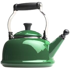Le Creuset Jade Whistling Tea Kettle 1.8 Qt.