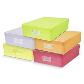 <b>Plastic Document Boxes - Set of 5</b>