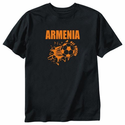 T-Shirt Black All Soccer Armenia Country