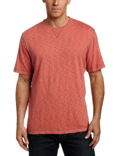 True Grit Men's Soft Slub Jersey Crew Shirt with Contrast Stitch