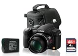 Panasonic Lumix DMC-FZ28 Noir batterie Photoprimus CGA-S006, 1200mAh - Bilora 314 Pro Digital - ExtreMemory Carte 4 GB SDHC Classe 6
