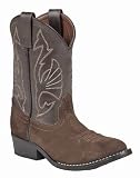 ACME Western Riding Kids Cowboy Boots 4.5 Youth Boys Tan Roughout