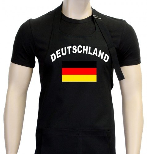 EM 2012 Grillschürze Deutschland Flagge, schwarz