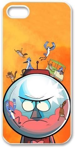 Fashion Series Popular cartoon regular show cute world design Hipster Iphone 5 Or 5S Best Rubber+PVC Case Including Dust Plug