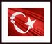Flag of Turkey, Art Poster with Wood Frame, poster size: 20 x 16