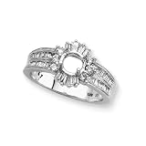 18K White Gold 2/3 ct. Diamond Semi Mount Engagement Ring