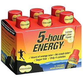5-Hour Energy Energy Shot, Lemon Lime, 6 ct.