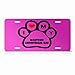British Shorthair Cat Pink License Plate Tag