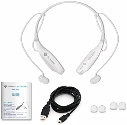 Wireless Bluetooth Headset - With Microphone and Voice Guidance (White)