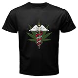 Black T-Shirt of Medical Marijuana Logo