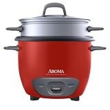 Aroma Arc-743-1Ngr 6-Cup (Cooked) Rice Cooker and Food Steamer, Red with FREE MINI TOOL BOX (DH)