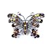 Gold Crystal Butterfly Brooch
