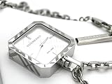 Best Price Burberry Silver Square Check Necklace Watch BU5270
