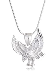 VINANI brand Germany 925 Sterling Silver Women Pendant Eagle with Snake Chain Necklace Bird AAD-S