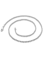 Sterling Silver Italian Bead Chains 2.2MM (16", 18", 20", 22", 24", 30" Inch Lengths)