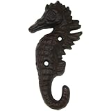 Cast Iron Seahorse Coat or Towel Hook Nautical Beach Decor