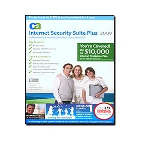 CA Internet Security Suite Plus 2009 5-User (with$10,000 warranty)