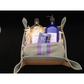 Bath & Body Works Aromatherapy Lavender Vanilla Gift Basket including Body Wash, Body Lotion, Sound Sleep Roll-on, and an Eye Mask