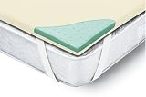HoMedics 1.5 Premium grade memory foam Bed Topper with Corner Straps, Velour Cover, Queen